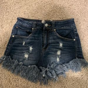 Altard state fringe jean shorts